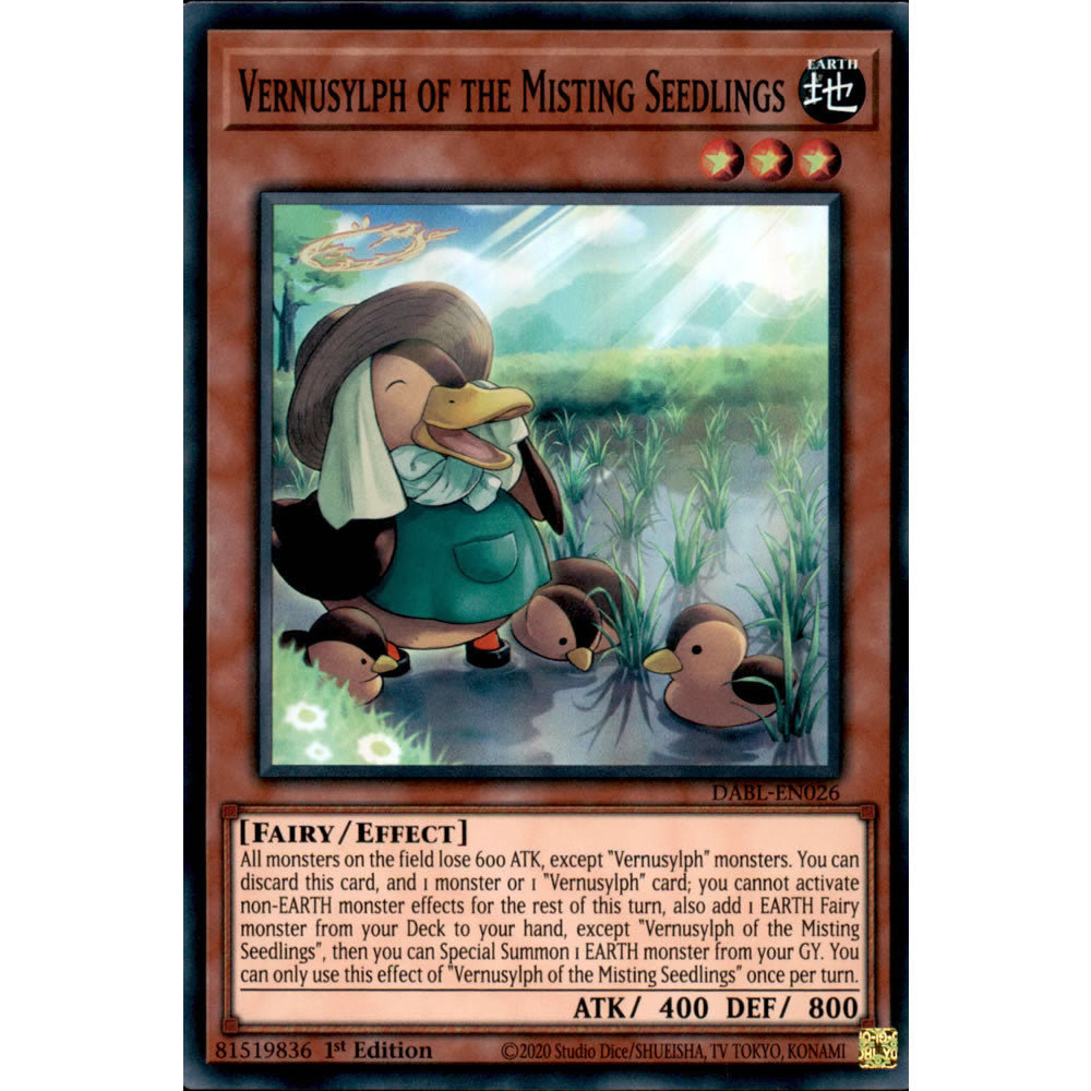 yugioh vernusylph cards Vernusylph of the Misting Seedlings DABL-EN026