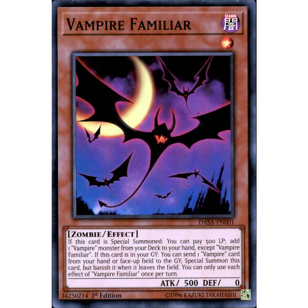 Vampire Familiar DASA-EN001 Yu-Gi-Oh! Card - Deckboosters Vampire Familiar DASA-EN001 Yu-Gi-Oh! Card - Deckboosters