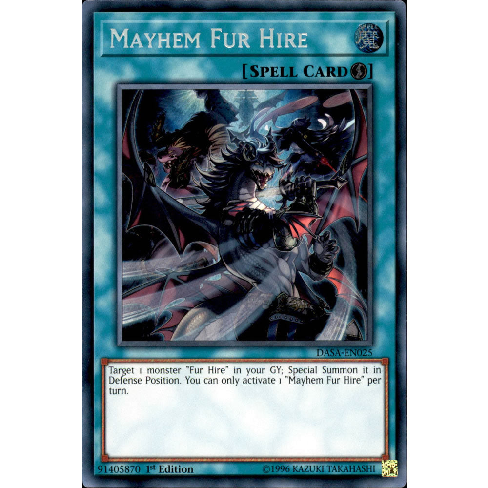 Mayhem Fur Hire DASA-EN025 Yu-Gi-Oh! Card from the Dark Saviors Set