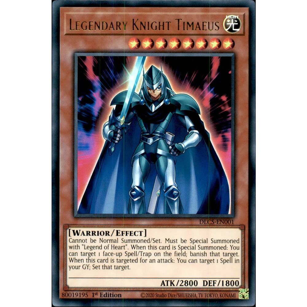 Legendary Knight Timaeus DLCS-EN001 Yu-Gi-Oh! Card from the Dragons of Legend: The Complete Series Set