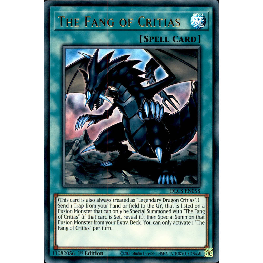 yugioh fang of critias card The Fang of Critias DLCS-EN058 Yu-Gi-Oh! Card