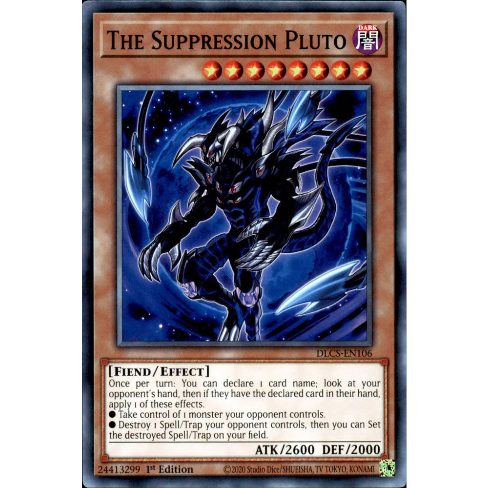 The Suppression Pluto DLCS-EN106 Yu-Gi-Oh! Card The Suppression Pluto DLCS-EN106 Yu-Gi-Oh! Card
