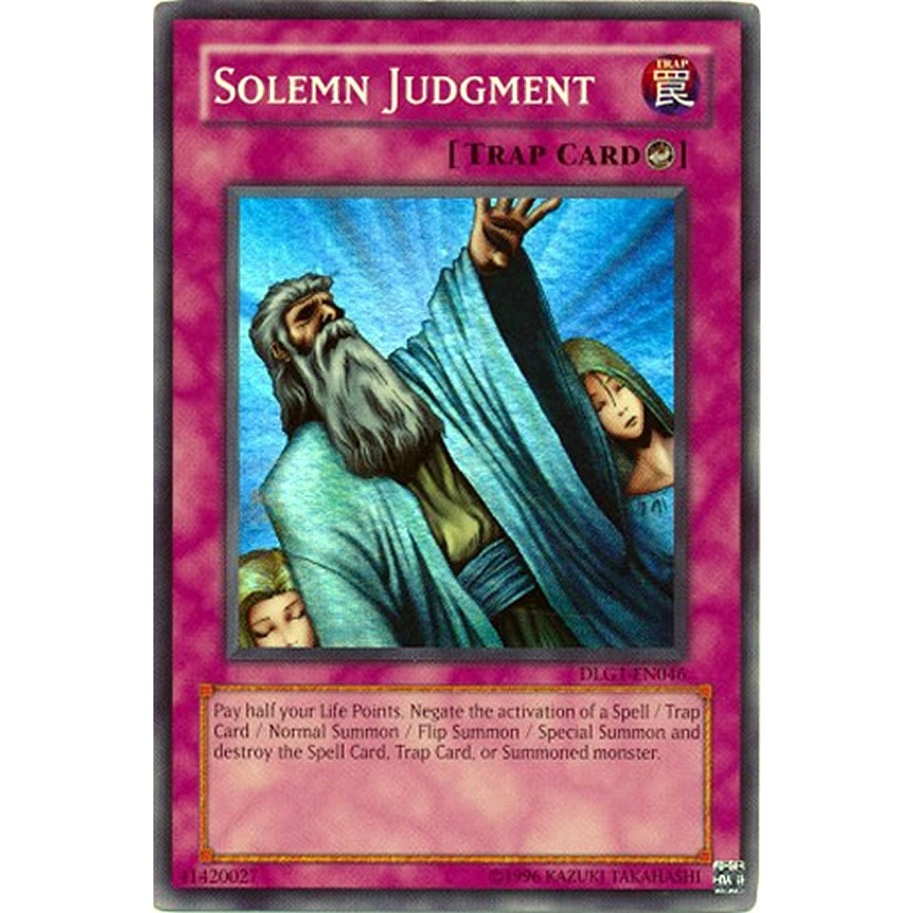 Solemn Judgment DLG1-EN046 Yu-Gi-Oh! Card from the Dark Legends Set