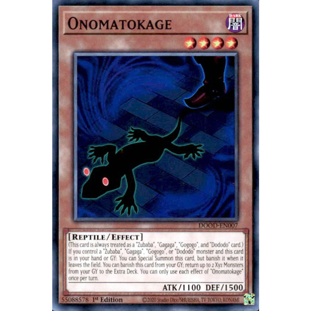 Onomatokage DOOD-EN007 Yu-Gi-Oh! Card from the Doom of Dimensions Set