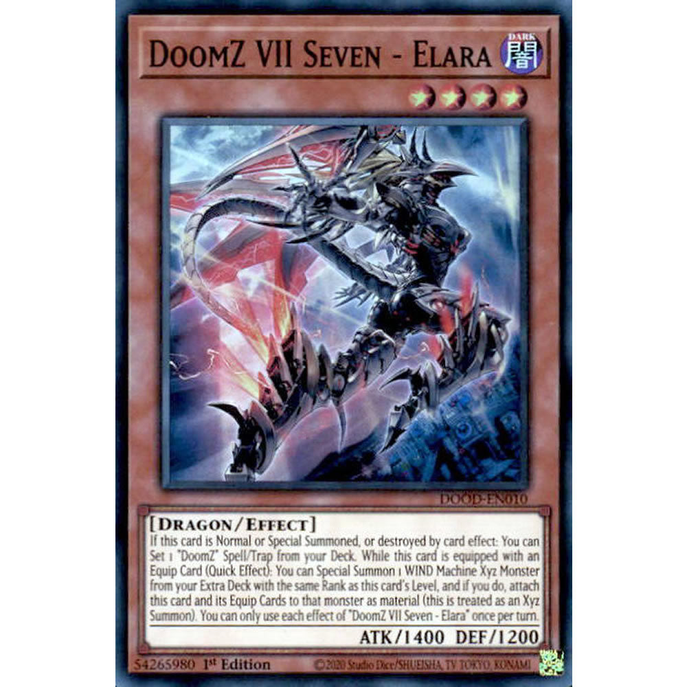 DoomZ VII Seven - Elara DOOD-EN010 Yu-Gi-Oh! Card from the Doom of Dimensions Set