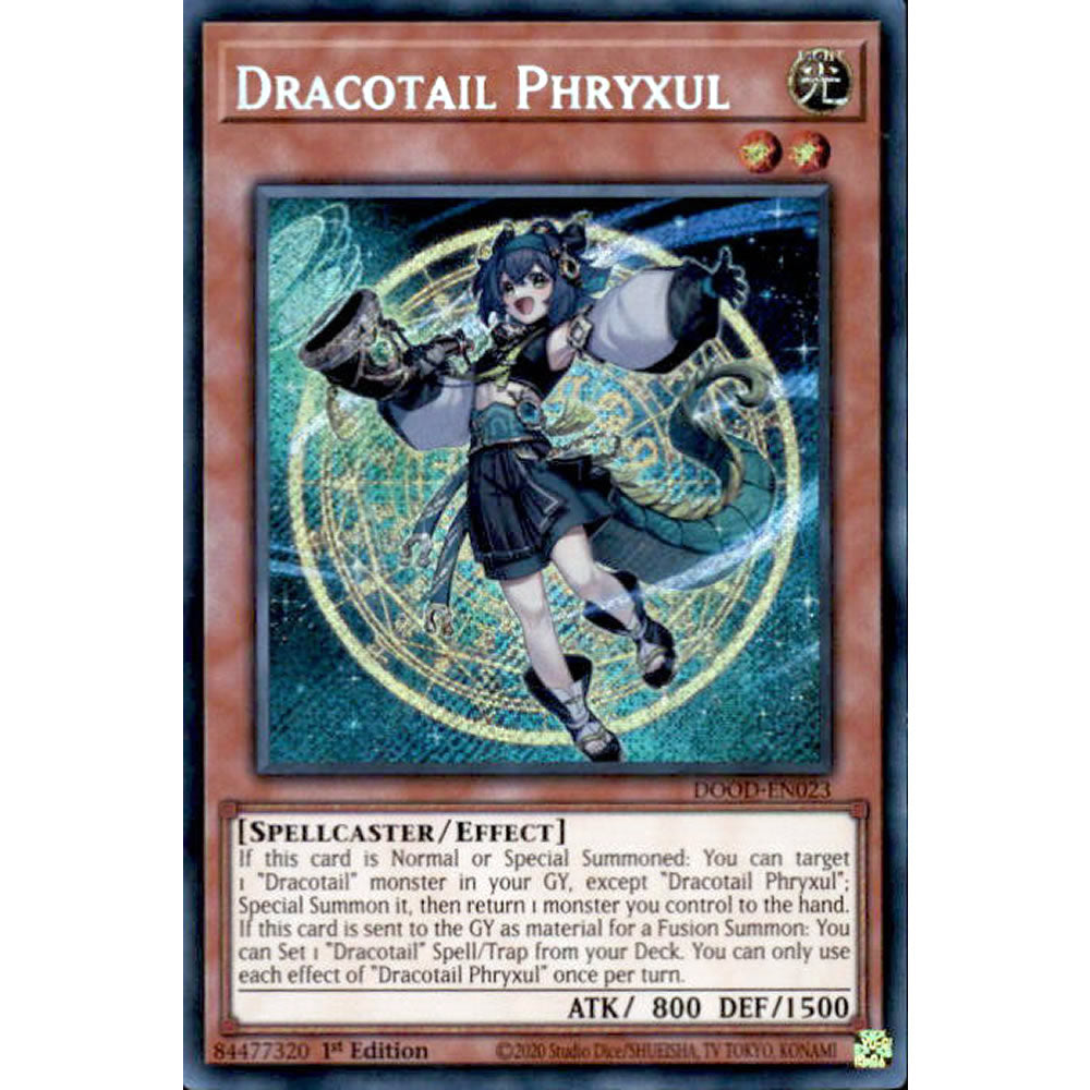 Dracotail Phryxul DOOD-EN023 Yu-Gi-Oh! Card from the Doom of Dimensions Set
