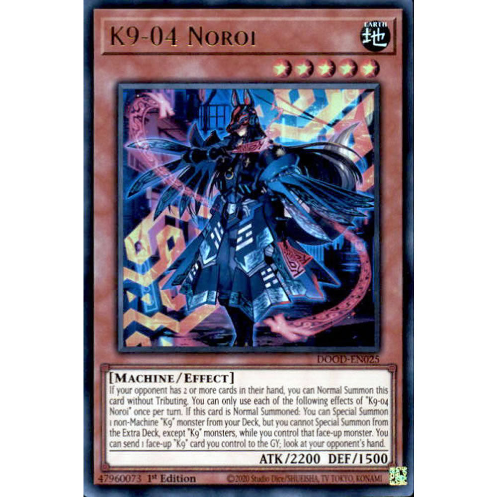 K9-04 Noroi DOOD-EN025 Yu-Gi-Oh! Card from the Doom of Dimensions Set