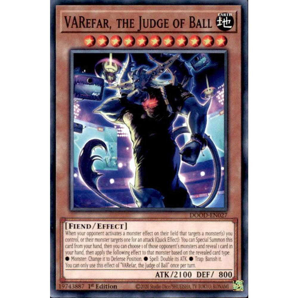 judge yugioh card VARefar, the Judge of Ball DOOD-EN027 Yu-Gi-Oh! Card