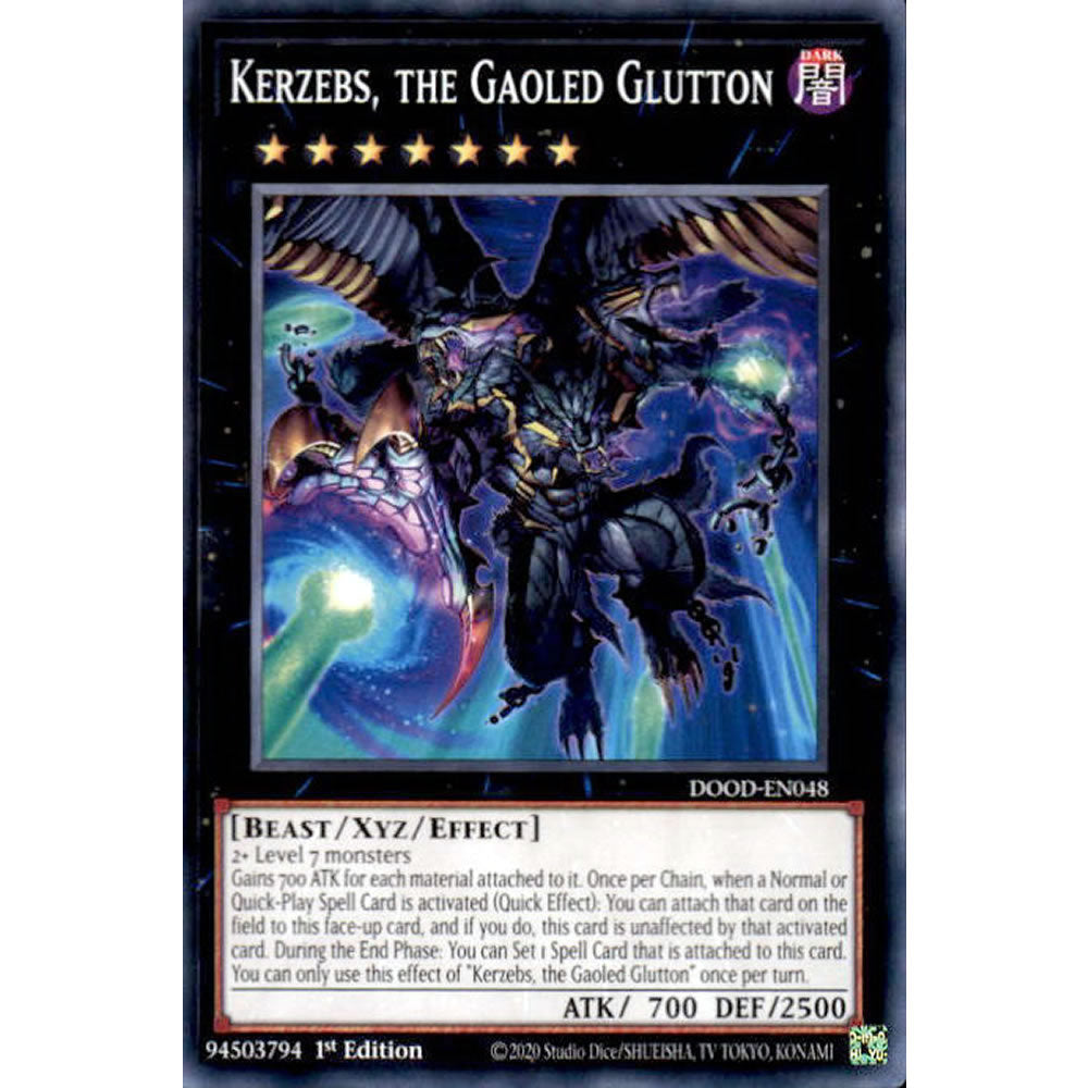 Kerzebs, the Gaoled Glutton DOOD-EN048 Yu-Gi-Oh! Card from the Doom of Dimensions Set