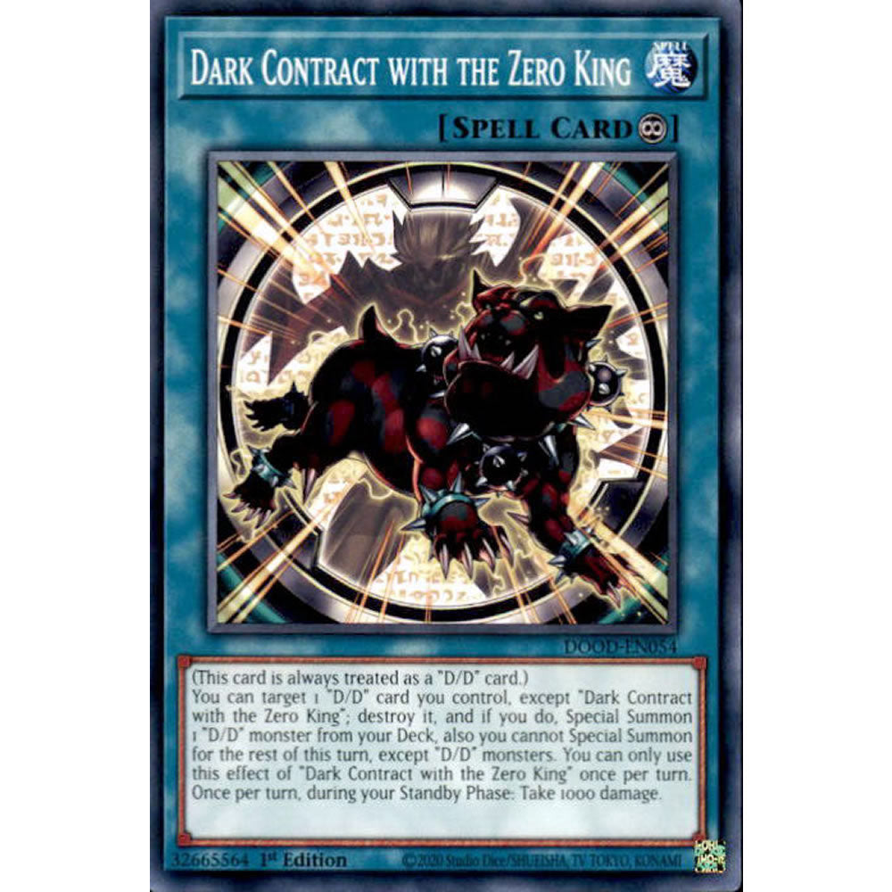 Dark Contract with the Zero King DOOD-EN054 Yu-Gi-Oh! Card from the Doom of Dimensions Set
