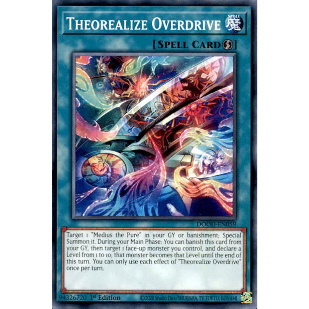 Theorealize Overdrive DOOD-EN059 Yu-Gi-Oh! Card from the Doom of Dimensions Set