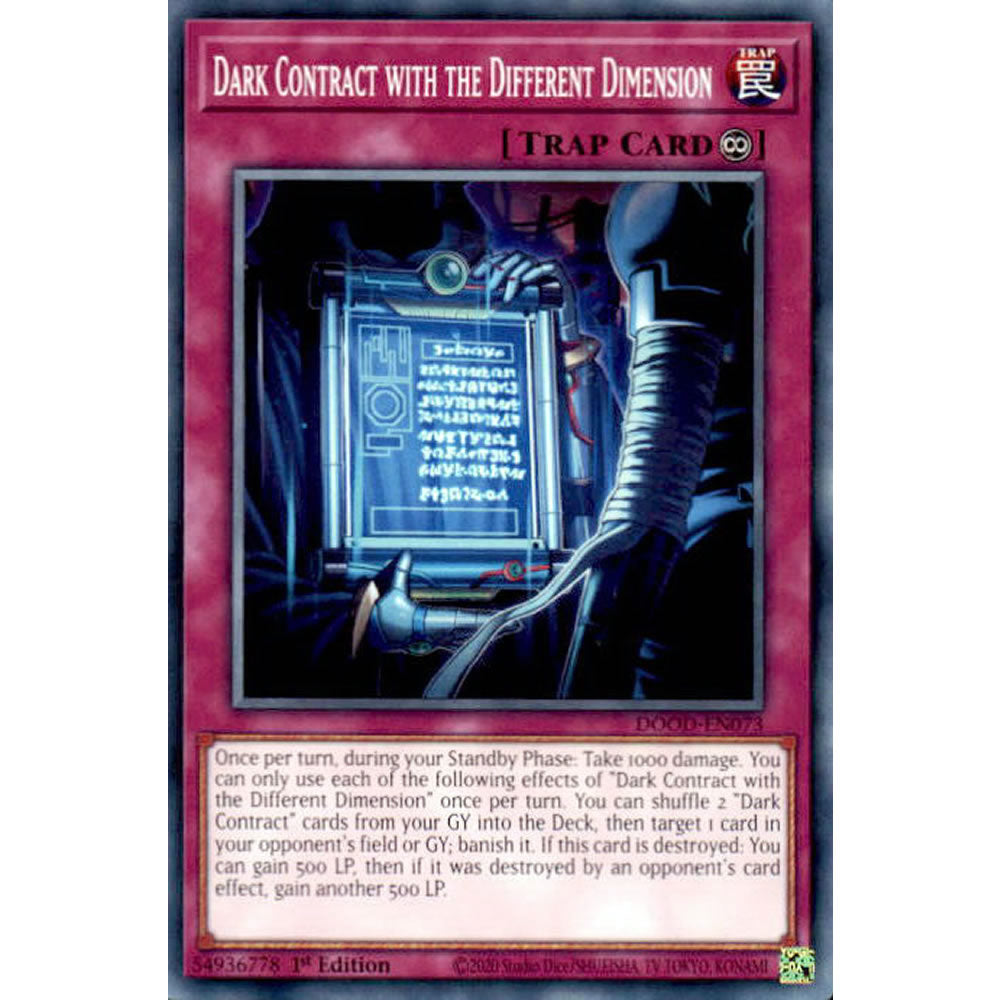 Dark Contract with the Different Dimension DOOD-EN073 Yu-Gi-Oh! Card from the Doom of Dimensions Set