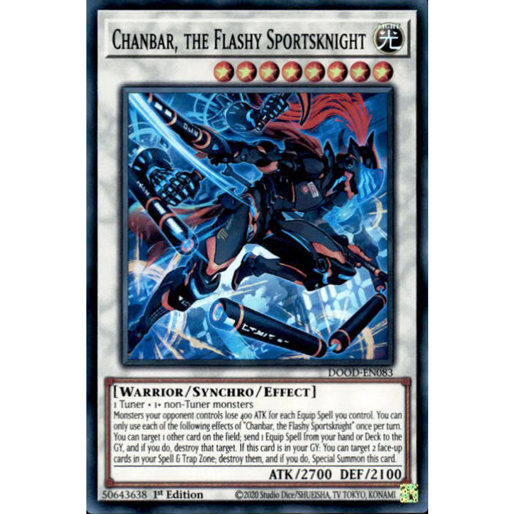 Chanbar, the Flashy Sportsknight DOOD-EN083 Yu-Gi-Oh! Card from the Doom of Dimensions Set