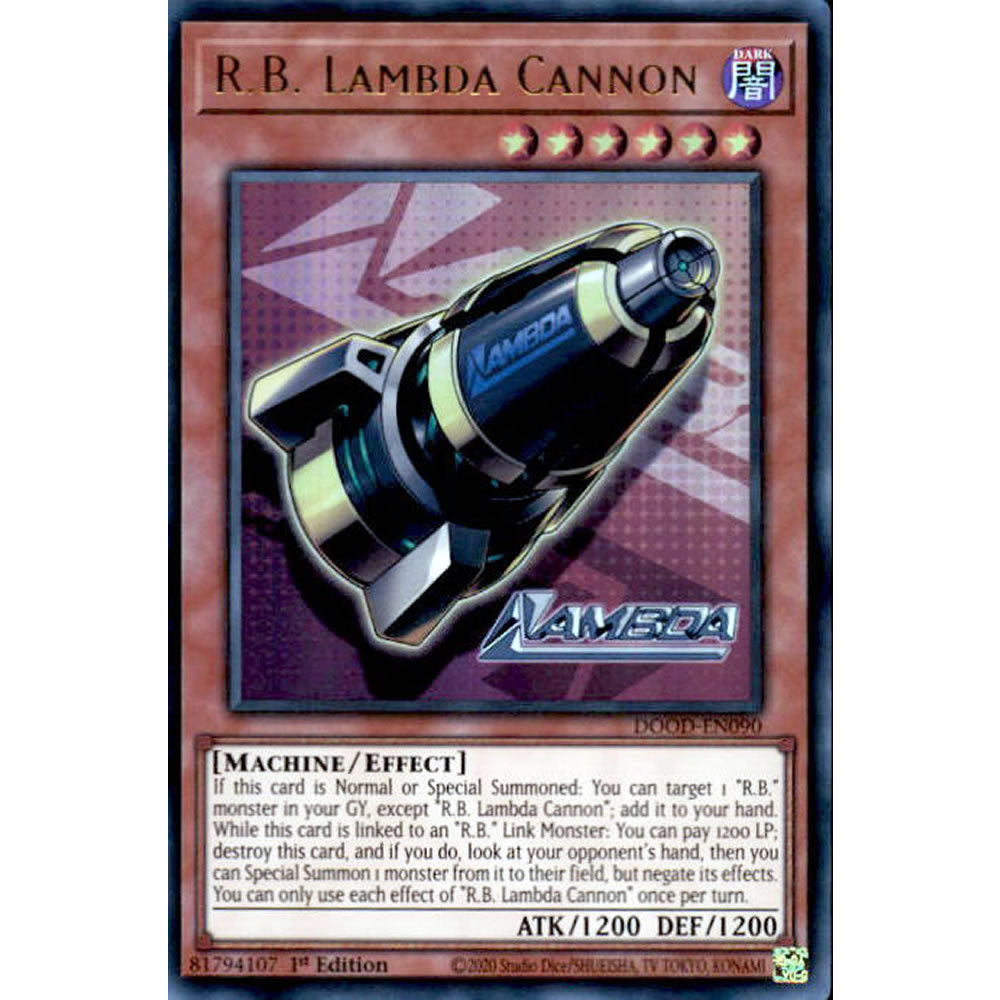 R.B. Lambda Cannon DOOD-EN090 Yu-Gi-Oh! Card from the Doom of Dimensions Set