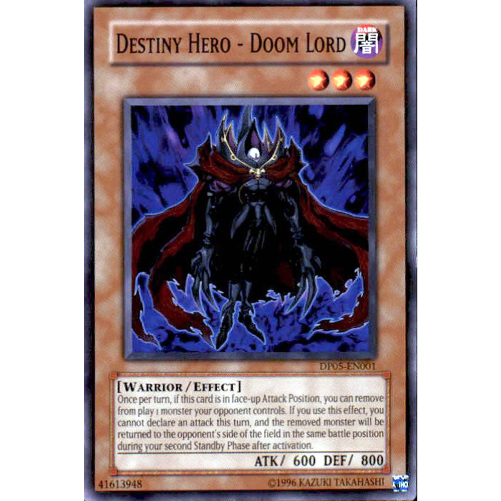Destiny Hero - Doom Lord DP05-EN001 Yu-Gi-Oh! Card from the Duelist Pack: Aster Phoenix Set