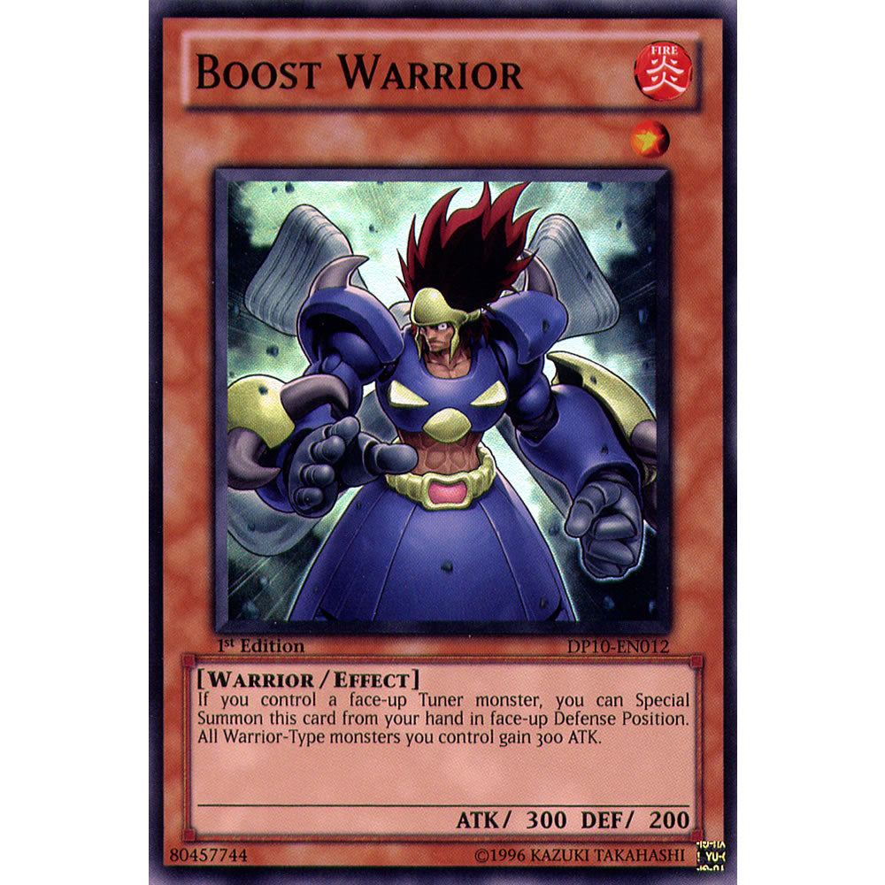 Boost Warrior DP10-EN012 Yu-Gi-Oh! Card - Deckboosters Boost Warrior DP10-EN012 Yu-Gi-Oh! Card - Deckboosters