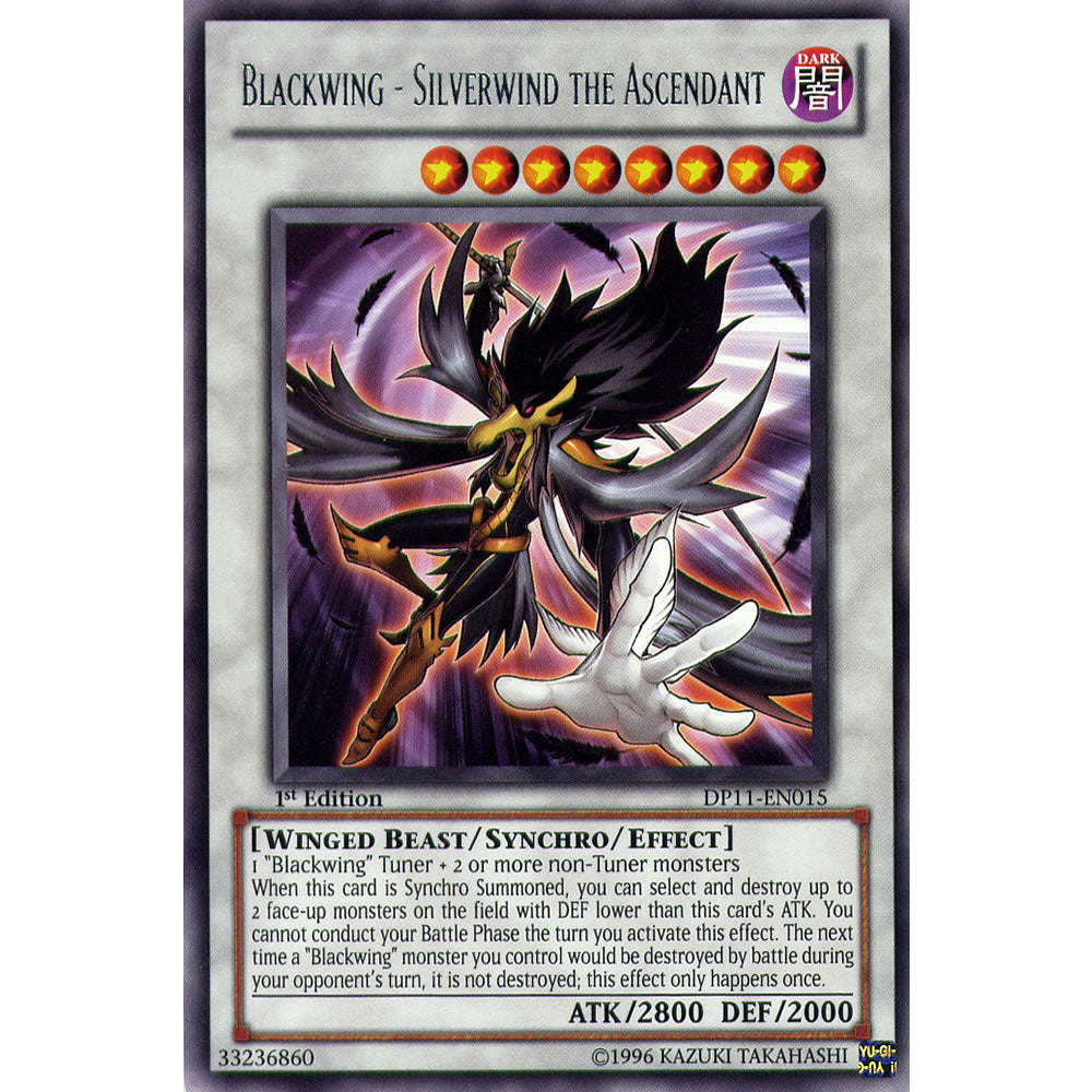 Blackwing - Silverwind The Ascendant DP11-EN015 Yu-Gi-Oh! Card from the Duelist Pack: Crow Set