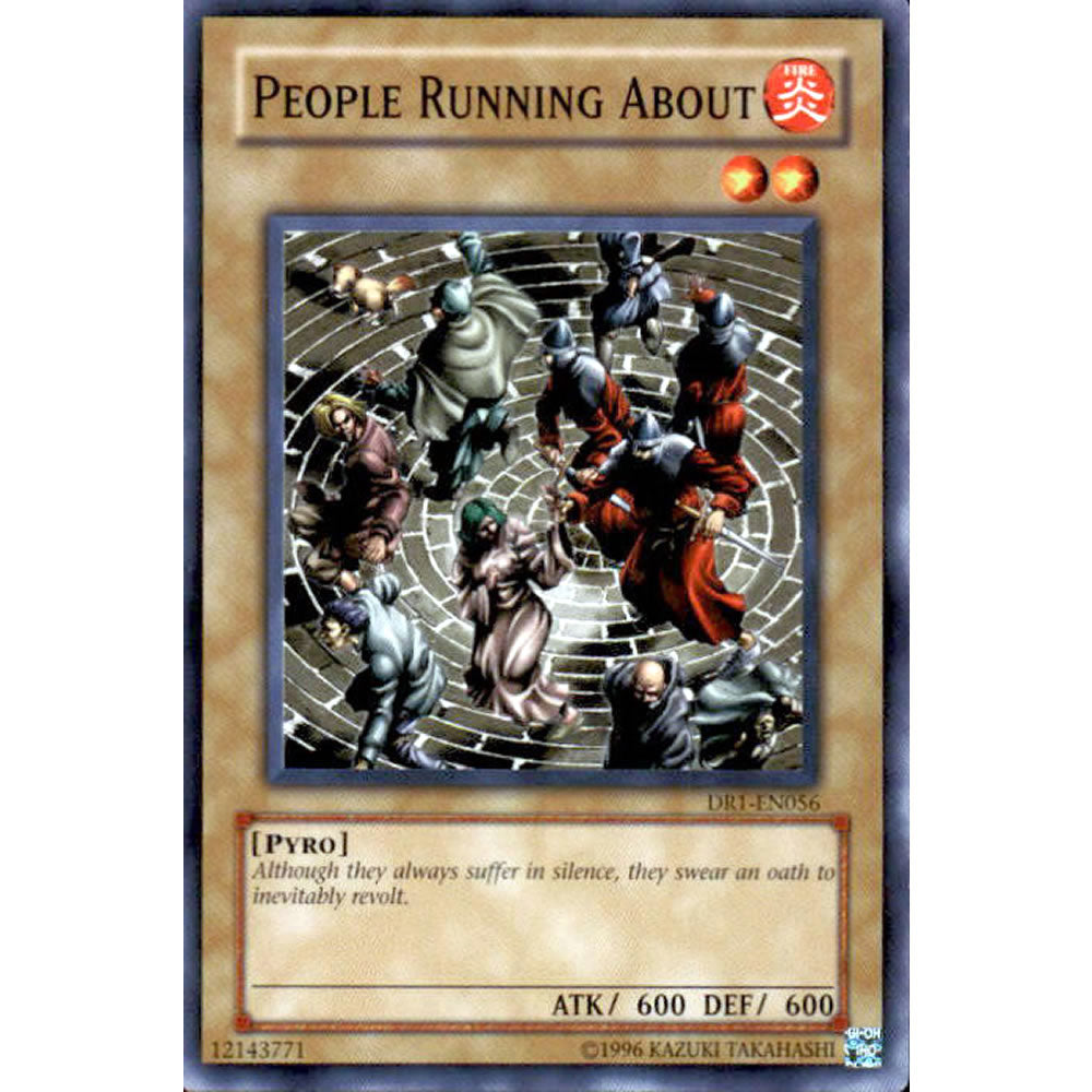 People Running About DR1-EN056 Yu-Gi-Oh! Card from the Dark Revelation 1 Set