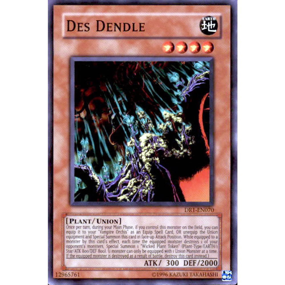 Des Dendle DR1-EN070 Yu-Gi-Oh! Card from the Dark Revelation 1 Set