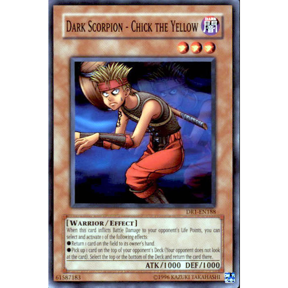 Dark Scorpion - Chick the Yellow DR1-EN188 Yu-Gi-Oh! Card from the Dark Revelation 1 Set