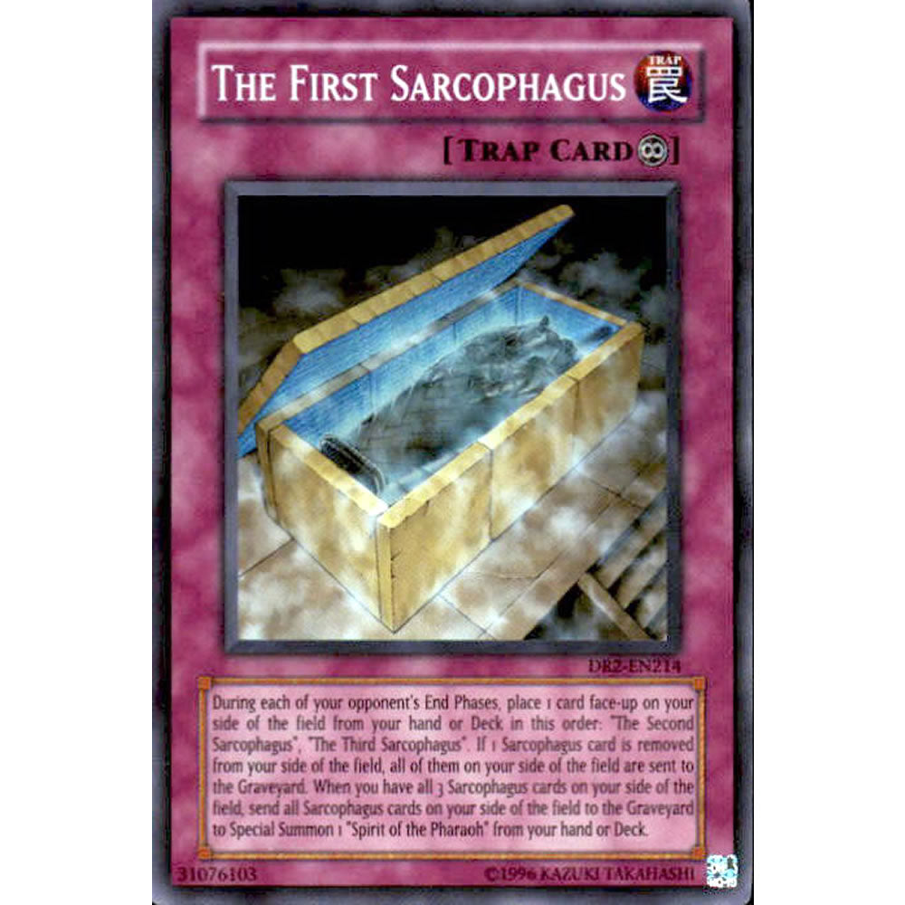 The First Sarcophagus DR2-EN214 Yu-Gi-Oh! Card from the Dark Revelation 2 Set