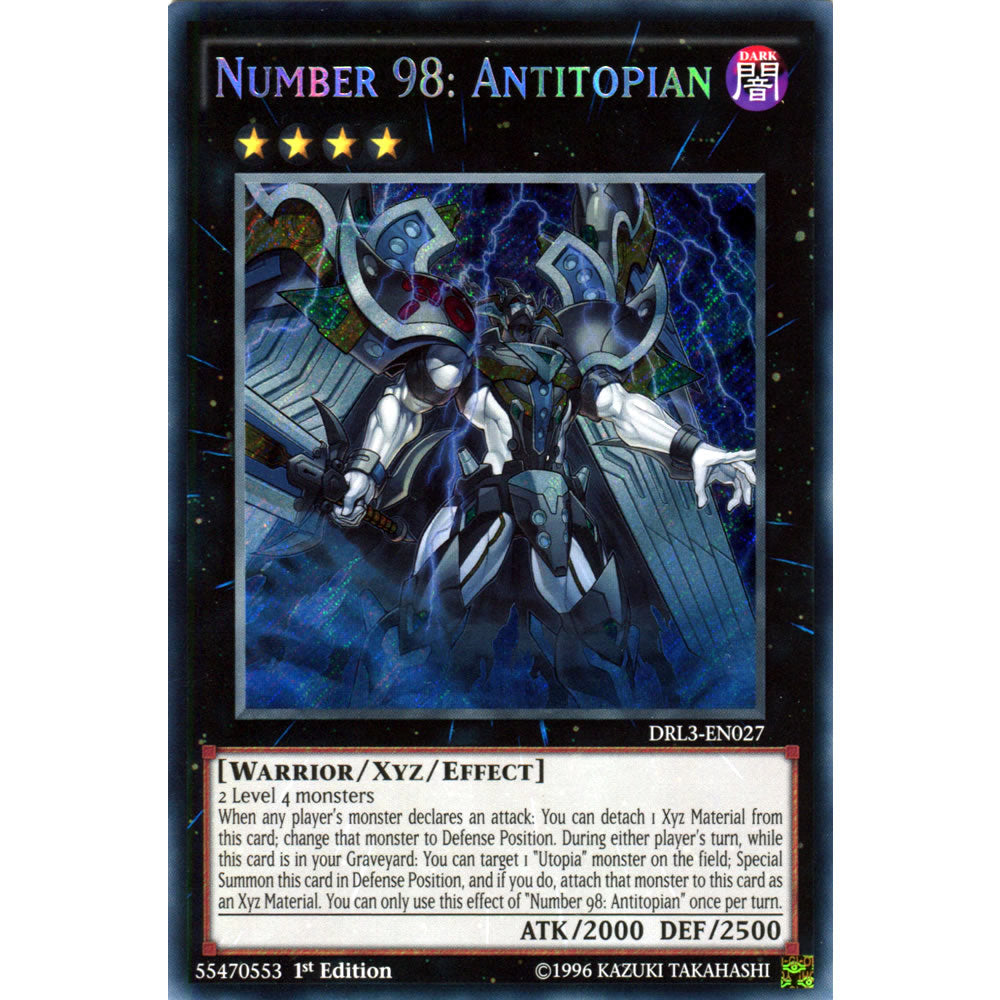 Number 98: Antitopian DRL3-EN027 Yu-Gi-Oh! Card from the Dragons of Legend Unleashed Set