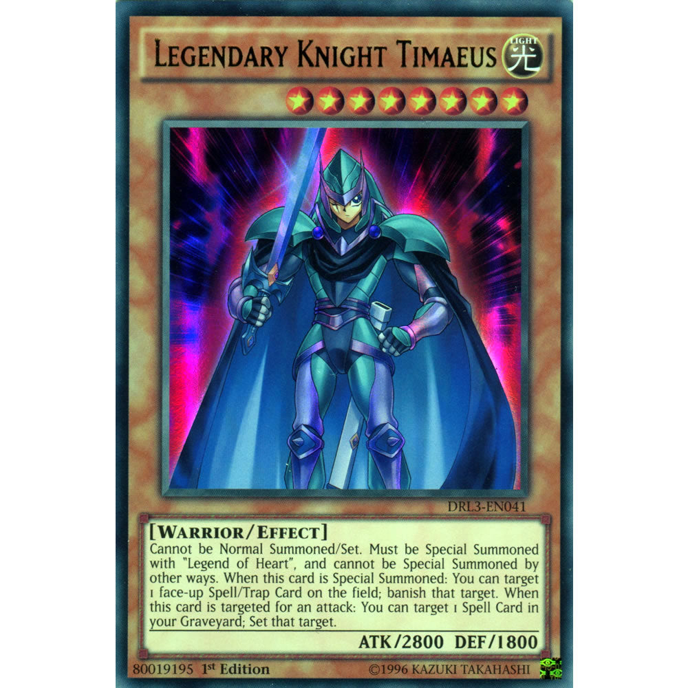 Legendary Knight Timaeus DRL3-EN041 Yu-Gi-Oh! Card from the Dragons of Legend Unleashed Set