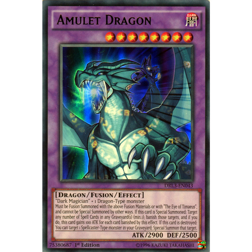Amulet Dragon DRL3-EN043 Yu-Gi-Oh! Card from the Dragons of Legend Unleashed Set