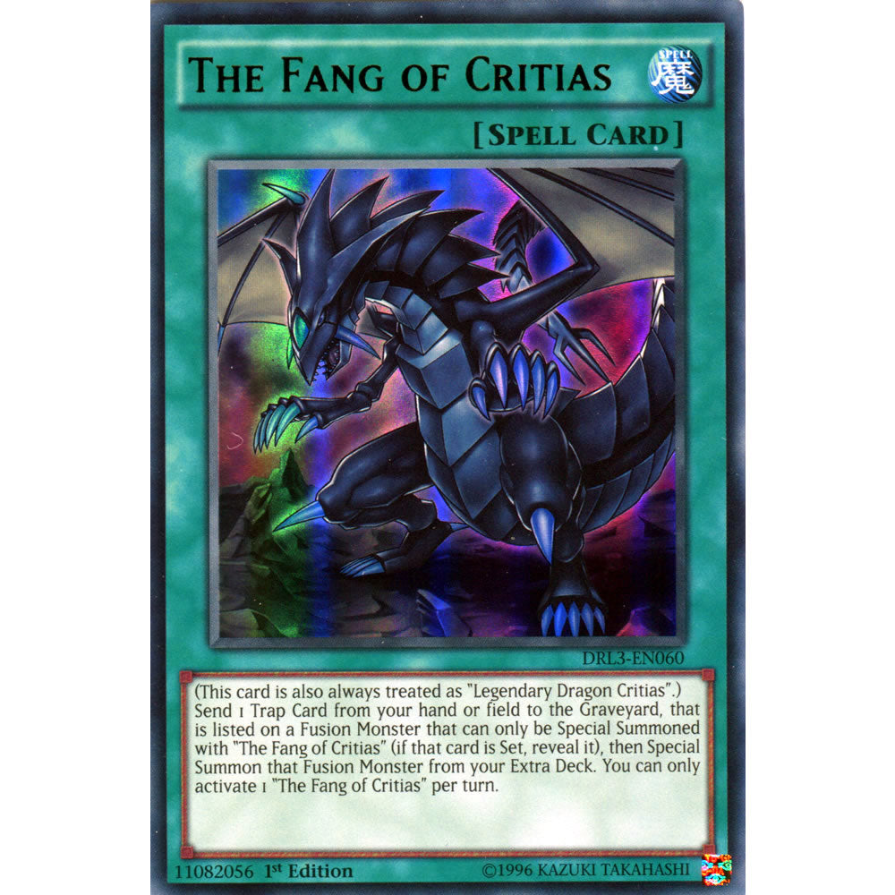 The Fang of Critias DRL3-EN060 Yu-Gi-Oh! Card from the Dragons of Legend Unleashed Set