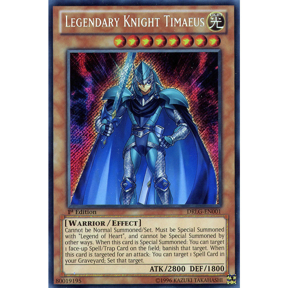 Legendary Knight Timaeus DRLG-EN001 Yu-Gi-Oh! Card from the Dragons of Legend Set