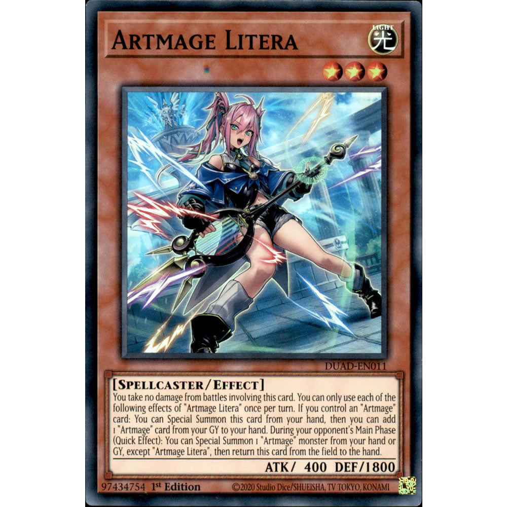 Artmage Litera DUAD-EN011 Yu-Gi-Oh! Card from the Duelist's Advance Set