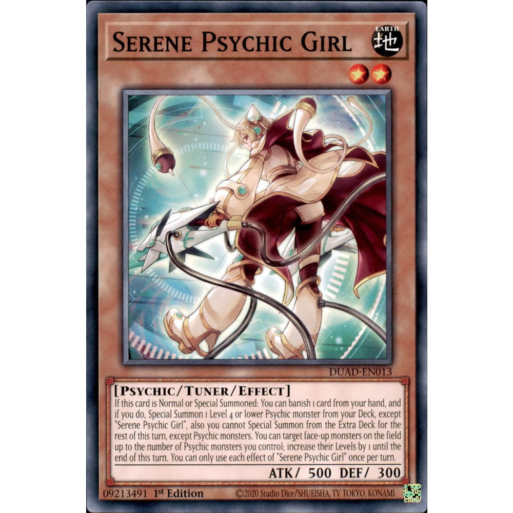 Serene Psychic Girl DUAD-EN013 Yu-Gi-Oh! Card from the Duelist's Advance Set