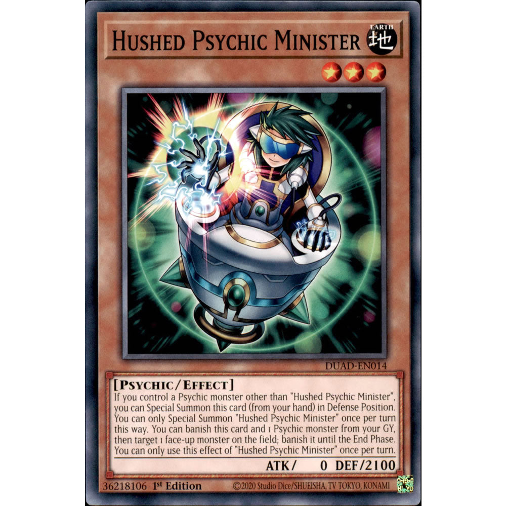 Hushed Psychic Minister DUAD-EN014 Yu-Gi-Oh! Card from the Duelist's Advance Set