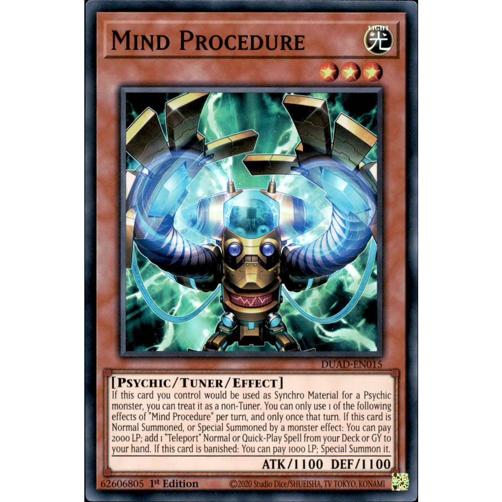 Mind Procedure DUAD-EN015 Yu-Gi-Oh! Card from the Duelist's Advance Set