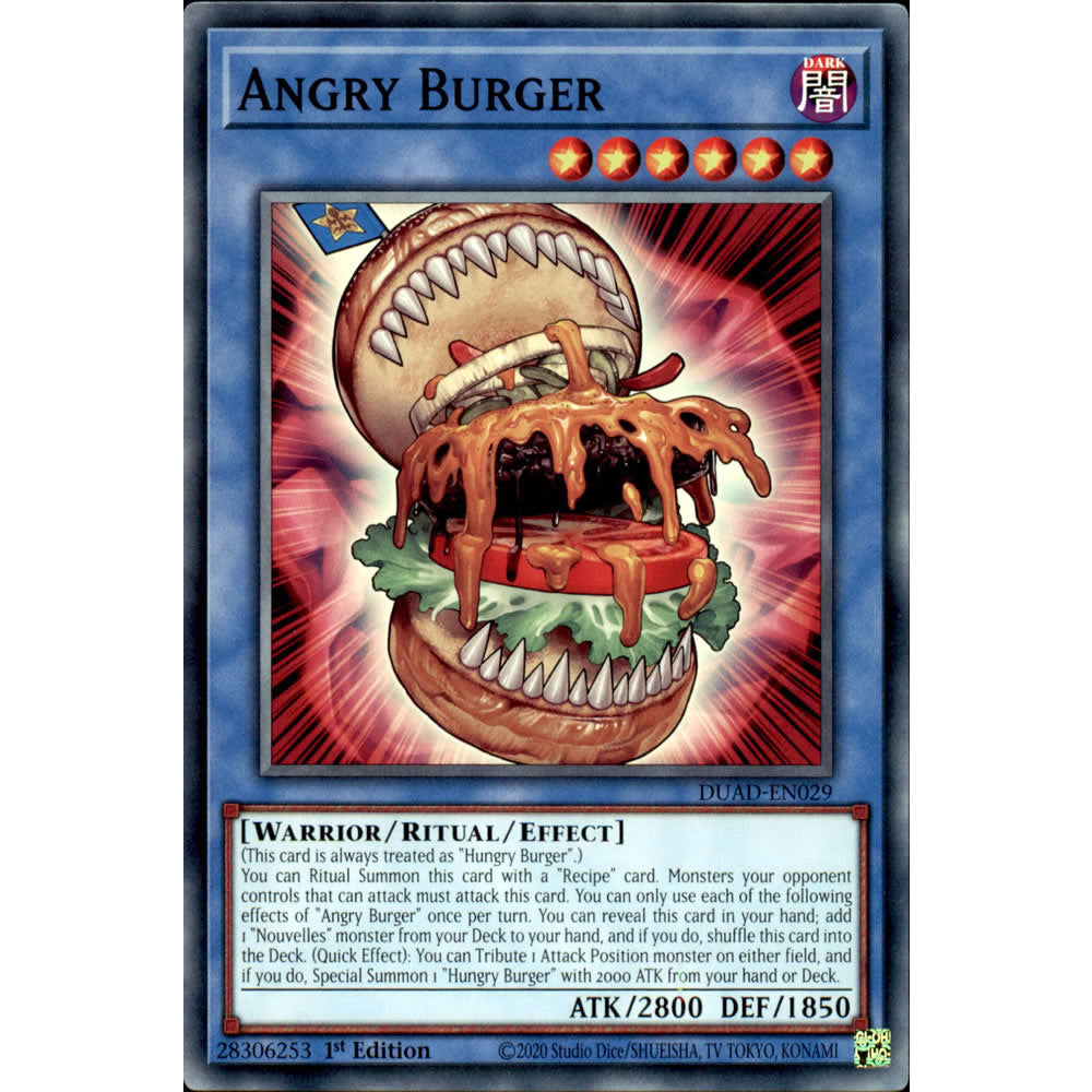 Angry Burger DUAD-EN029 Yu-Gi-Oh! Card from the Duelist's Advance Set