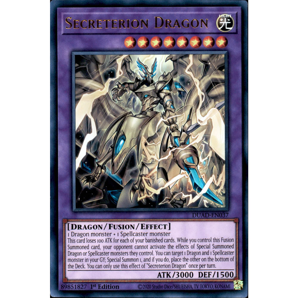 Secreterion Dragon DUAD-EN037 Yu-Gi-Oh! Card from the Duelist's Advance Set