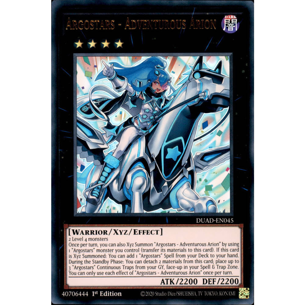 Argostars - Adventurous Arion DUAD-EN045 Yu-Gi-Oh! Card from the Duelist's Advance Set