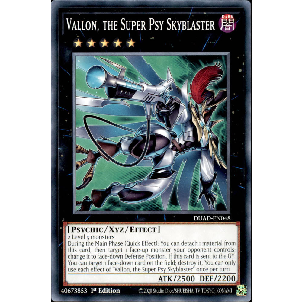 Vallon, the Super Psy Skyblaster DUAD-EN048 Yu-Gi-Oh! Card from the Duelist's Advance Set