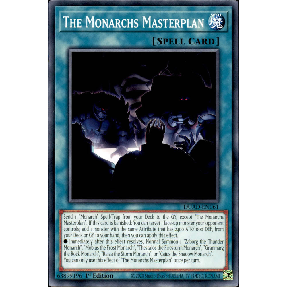 The Monarchs Masterplan DUAD-EN061 Yu-Gi-Oh! Card from the Duelist's Advance Set