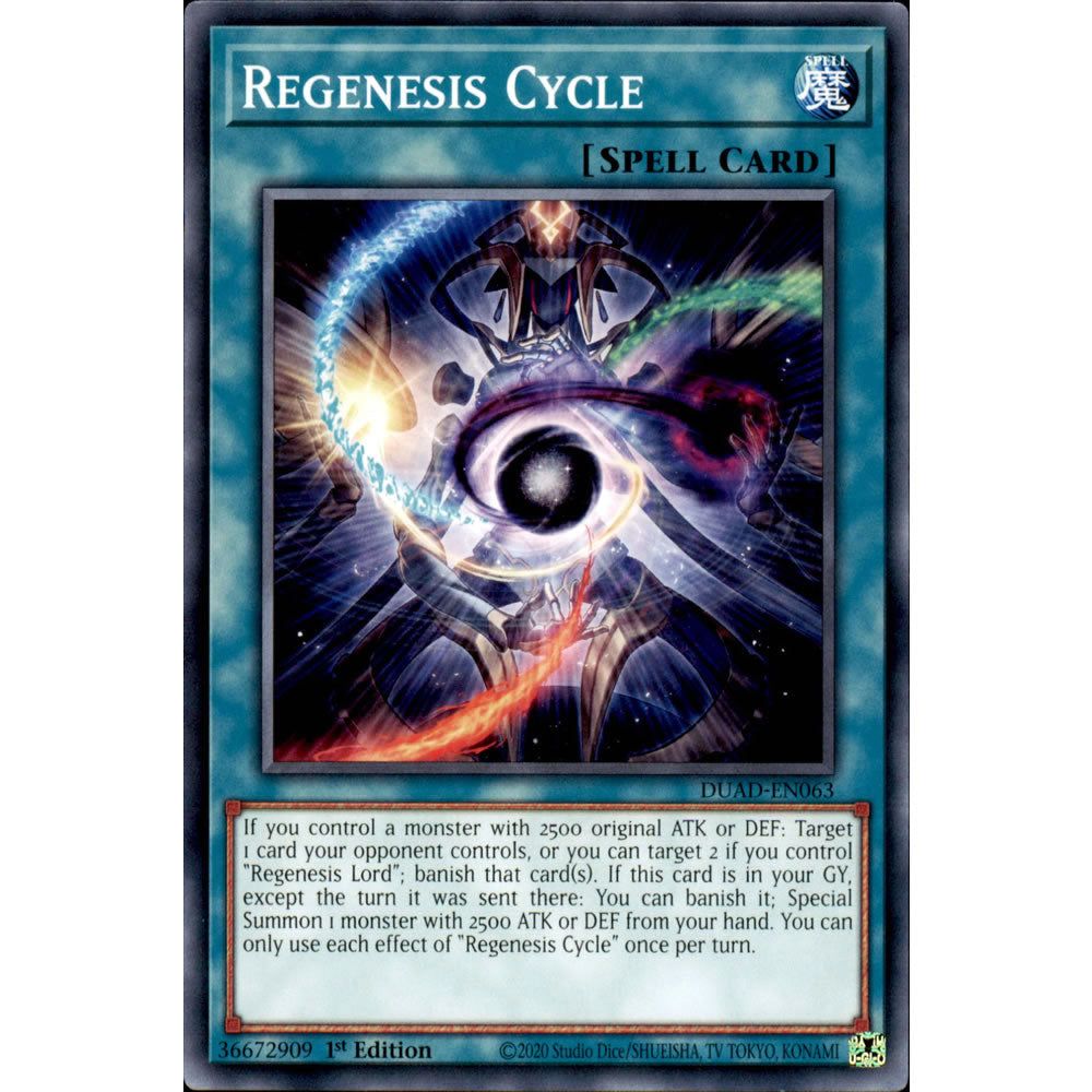 Regenesis Cycle DUAD-EN063 Yu-Gi-Oh! Card from the Duelist's Advance Set