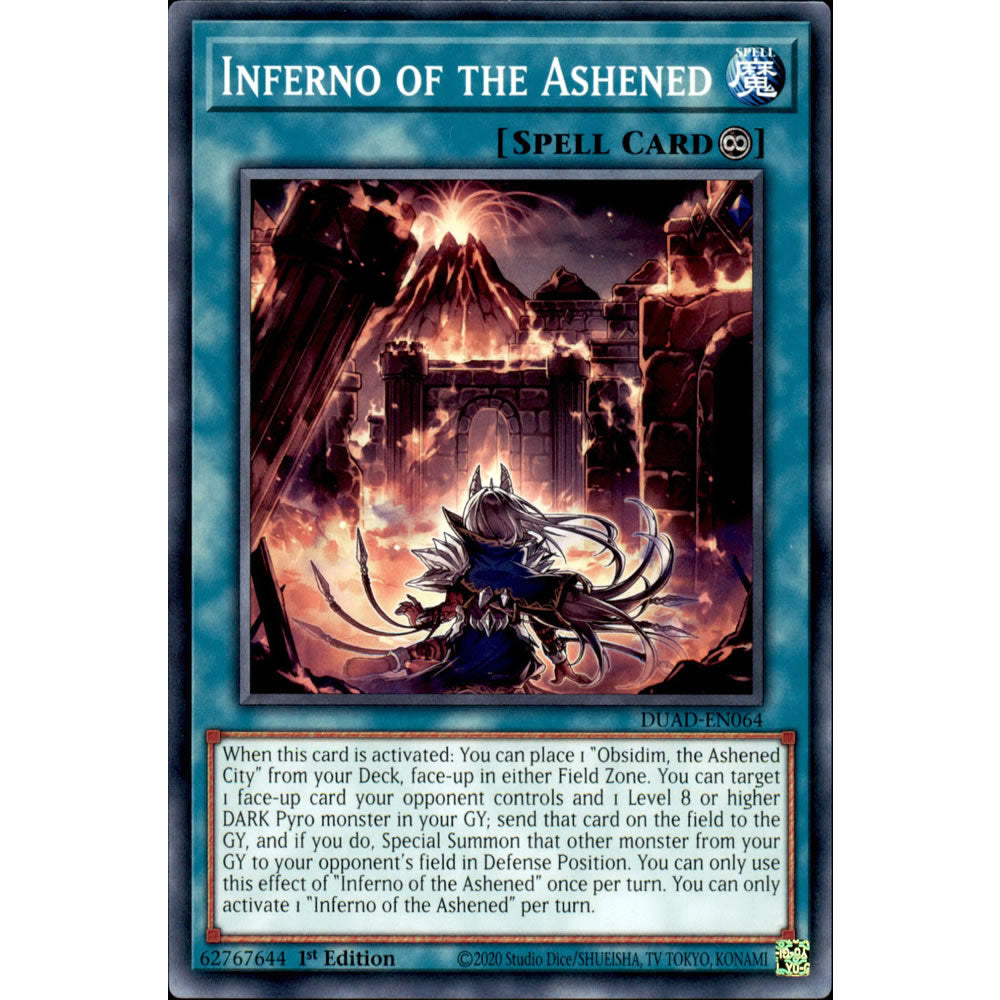 Inferno of the Ashened DUAD-EN064 Yu-Gi-Oh! Card from the Duelist's Advance Set
