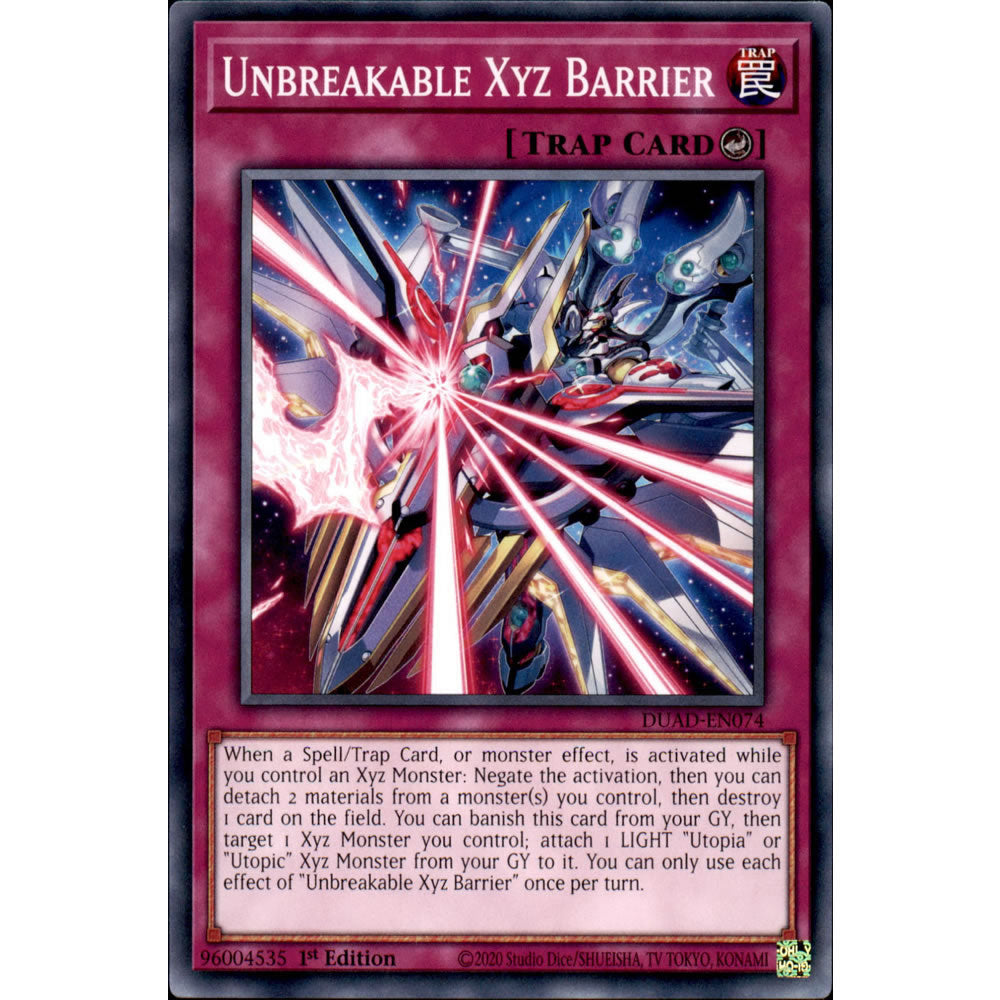 Unbreakable Xyz Barrier DUAD-EN074 Yu-Gi-Oh! Card from the Duelist's Advance Set