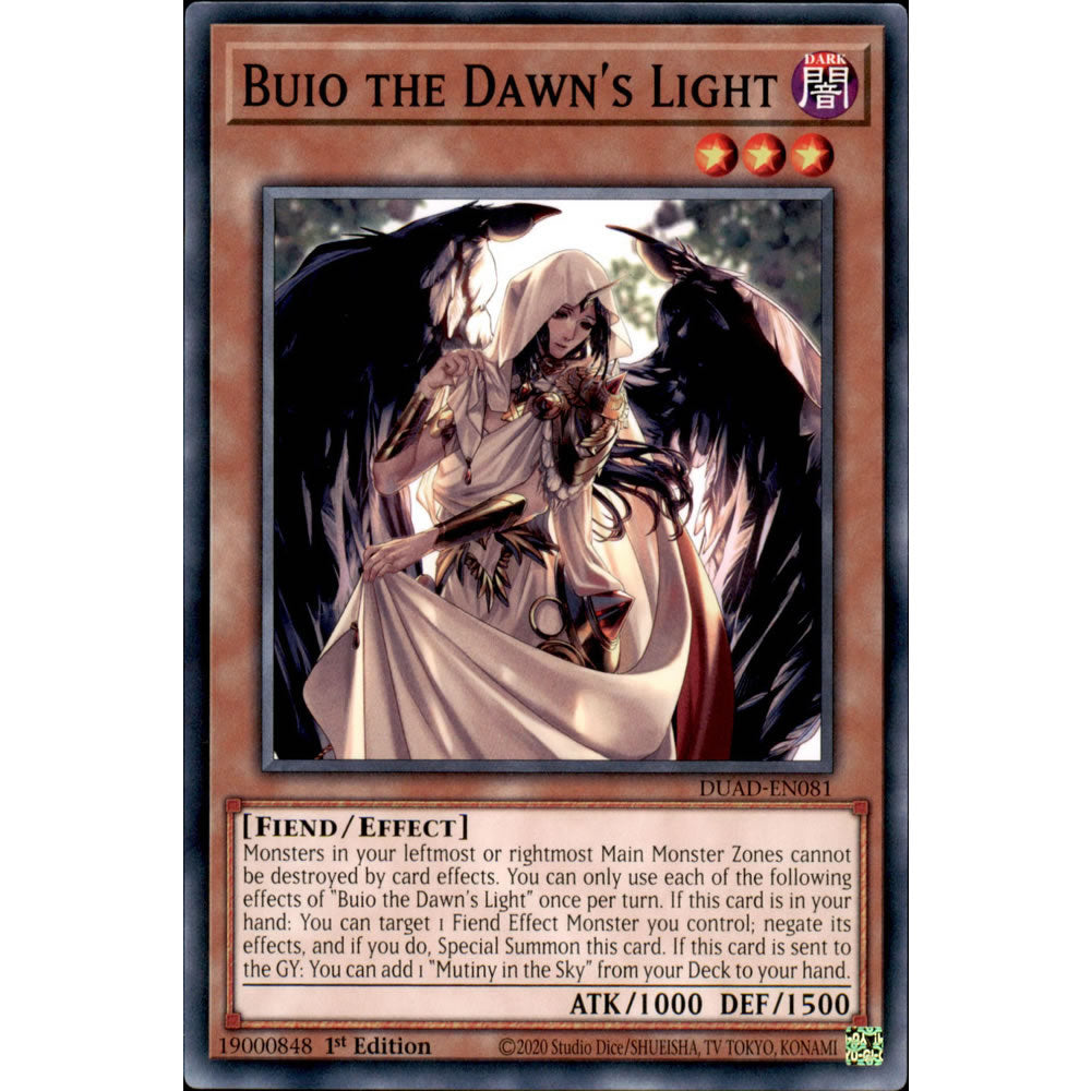 Buio the Dawn's Light DUAD-EN081 Yu-Gi-Oh! Card from the Duelist's Advance Set