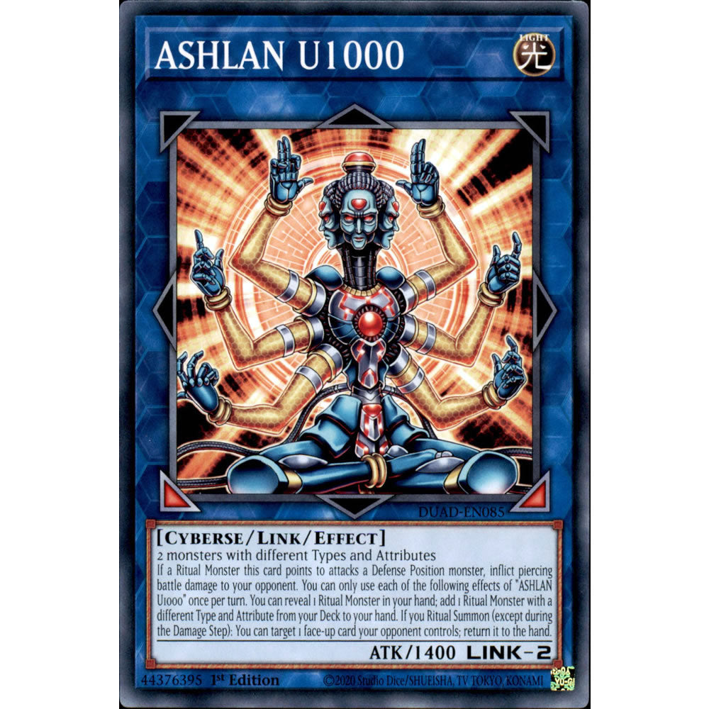 ASHLAN U1000 DUAD-EN085 Yu-Gi-Oh! Card from the Duelist's Advance Set
