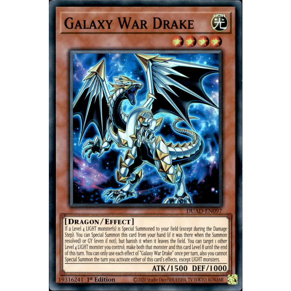 Galaxy War Drake DUAD-EN097 Yu-Gi-Oh! Card from the Duelist's Advance Set