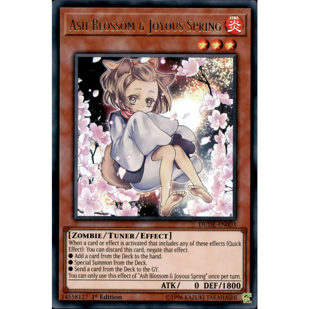 Ash Blossom & Joyous Spring DUDE-EN003 Yu-Gi-Oh! Card Ash Blossom & Joyous Spring DUDE-EN003 Yu-Gi-Oh! Card