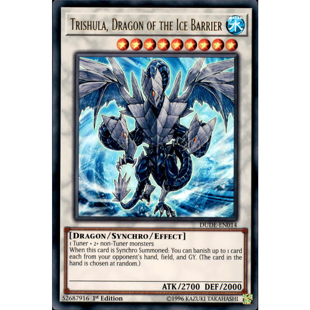 trishula yugioh card Trishula, Dragon of the Ice Barrier DUDE-EN014