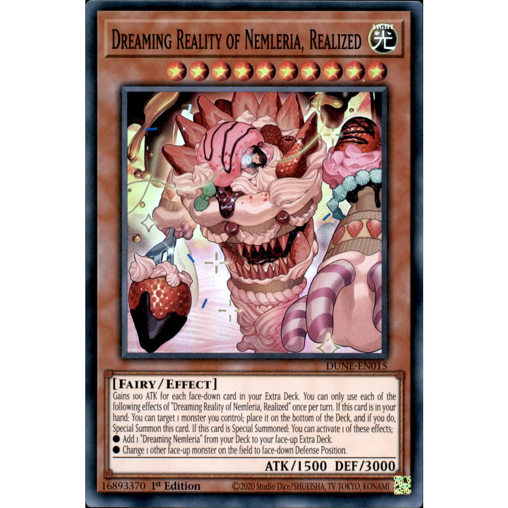 Dreaming Reality of Nemleria, Realized DUNE-EN015 Yu-Gi-Oh! Card from the Duelist Nexus Set