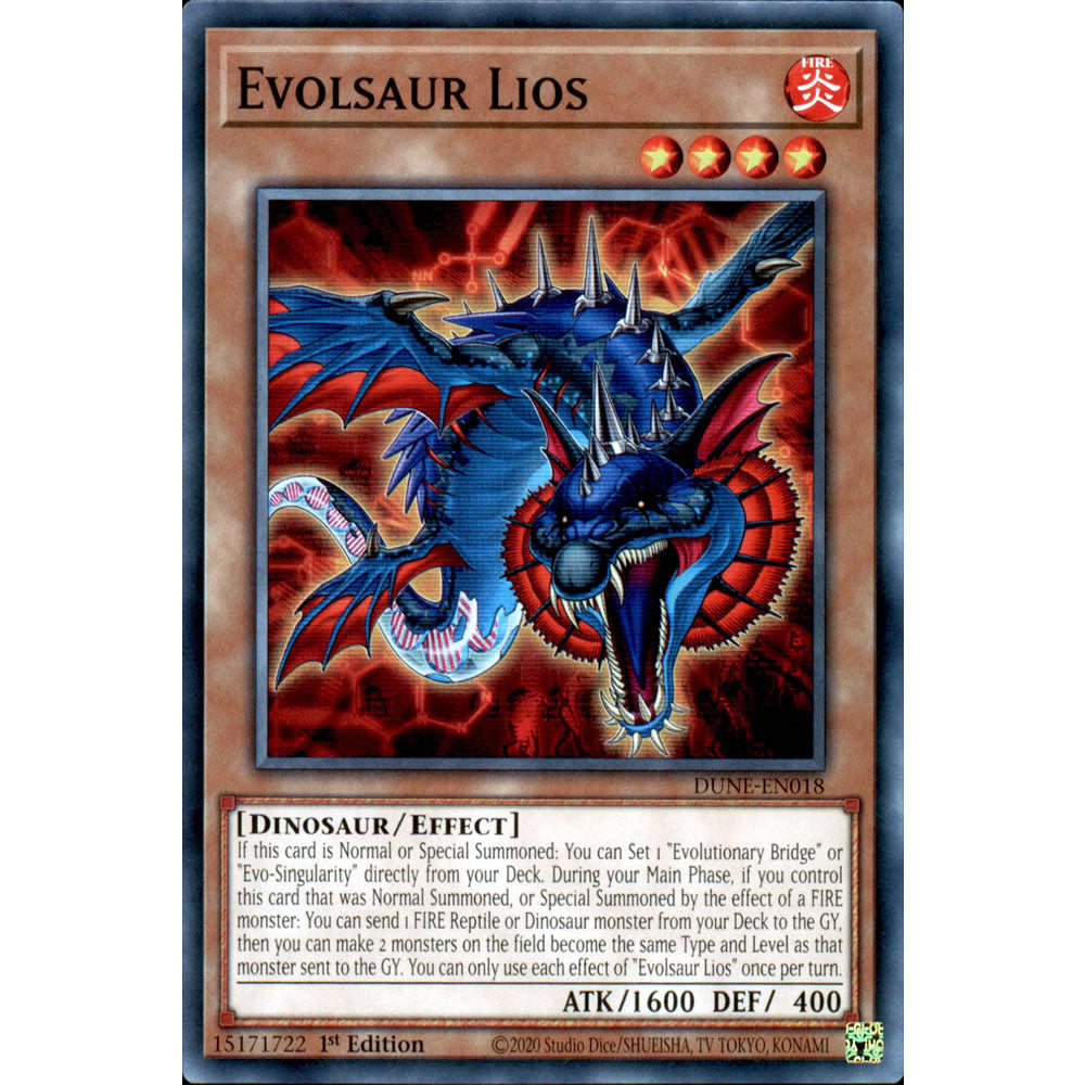Evolsaur Lios DUNE-EN018 Yu-Gi-Oh! Card