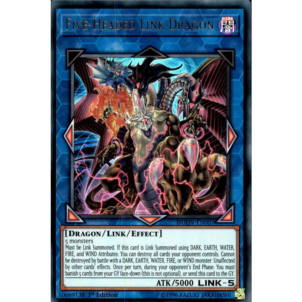 Five-Headed Link Dragon DUOV-EN007 Yu-Gi-Oh! Card Five-Headed Link Dragon DUOV-EN007 Yu-Gi-Oh! Card